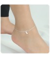 Dangling Feather Silver Anklet ANK-402-B